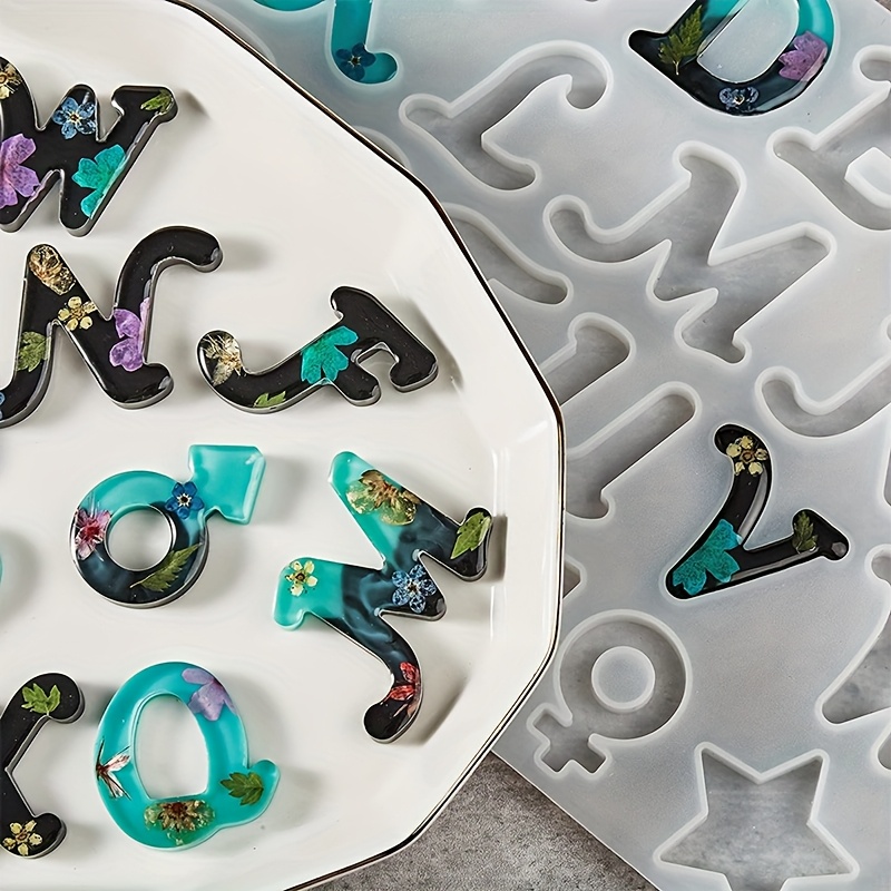 Resin Art Alphabet - Molde de resina para fundição, estilo