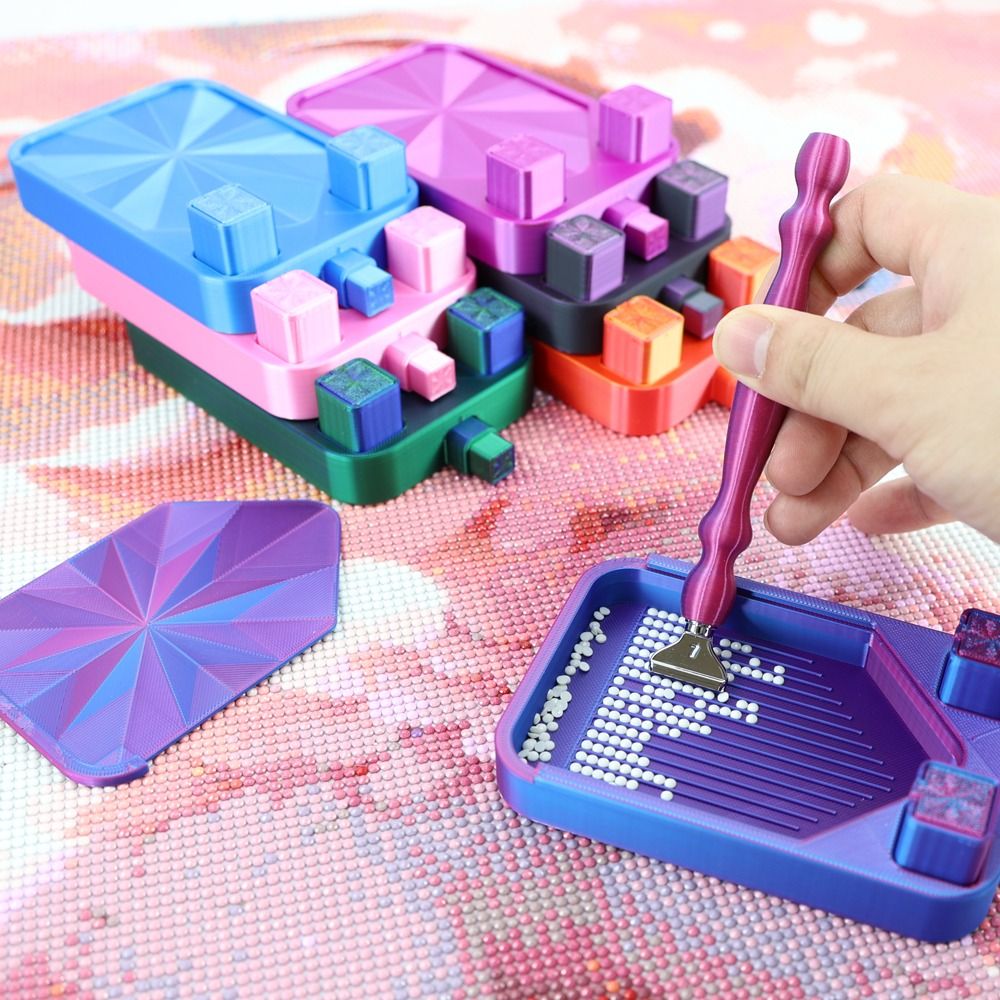 Resin Art Case - Bandeja de pintura diamante artesanal, faça