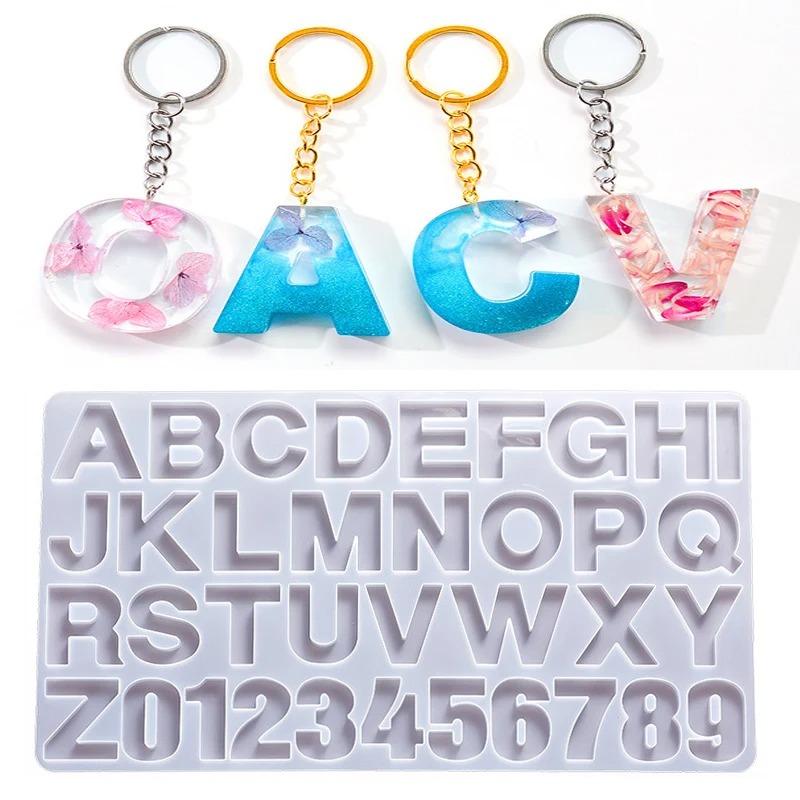 Resin Art Alphabet - Alfabeto resina epóxi molde de silicone