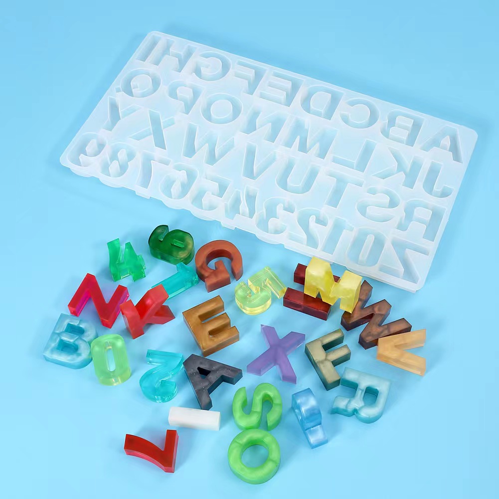 Resin Art Alphabet - Casa diy decoração 1pc cristal resina