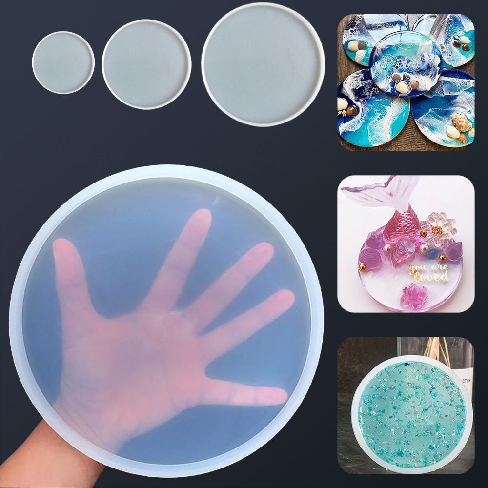 Resin Art Equipment - Silicone Resina Epóxi Coaster Fundição Moldes,
