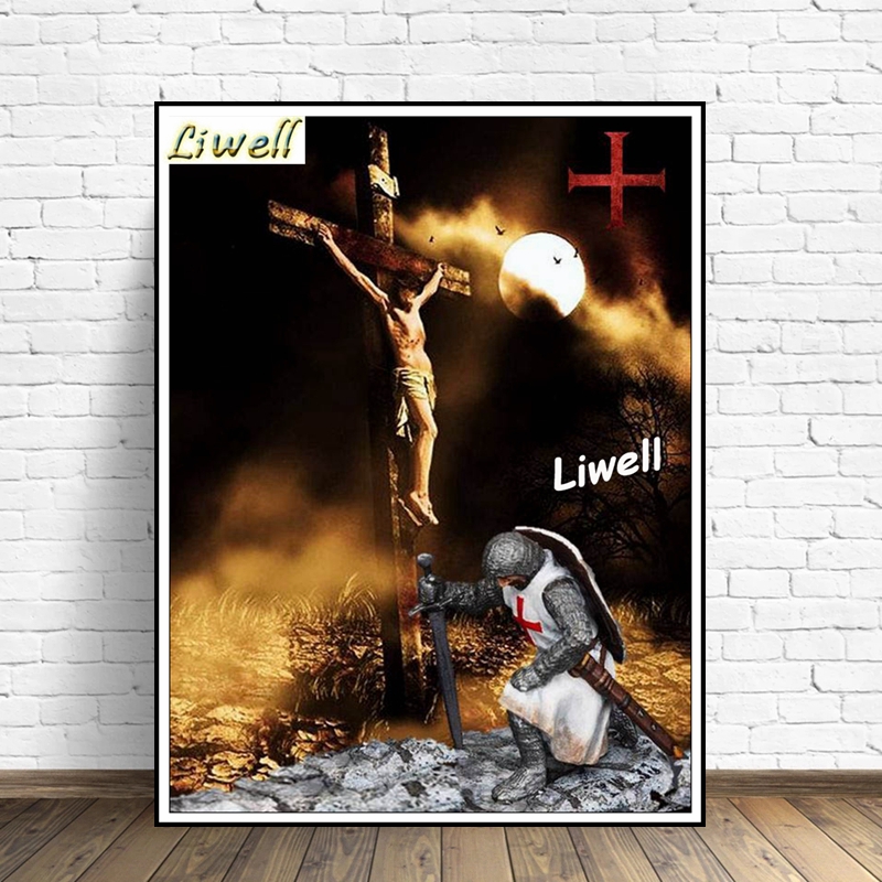 5d cavaleiro templário guerrei - Resin Art Wallpaper avaliação e preço