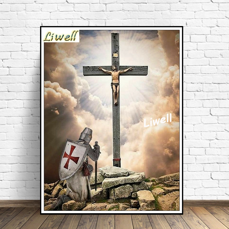 5d cavaleiro templário guerrei - Resin Art Wallpaper avaliação e preço