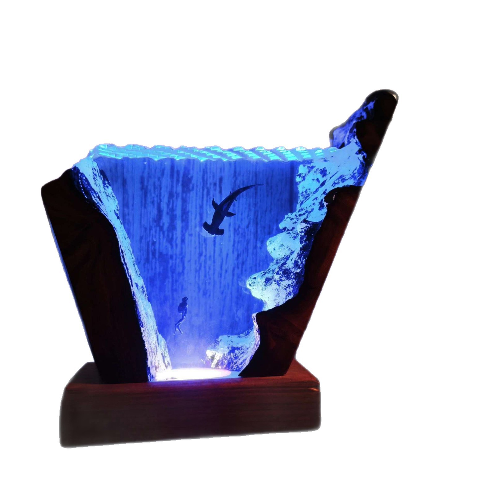 Ornamento Luminoso de Tubarão- - Resin Art Wedding Gift avaliação e preço