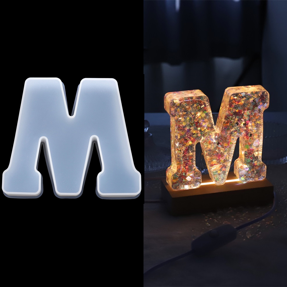 3 tamanhos a a z carta moldes  - Resin Art Alphabet avaliação e preço