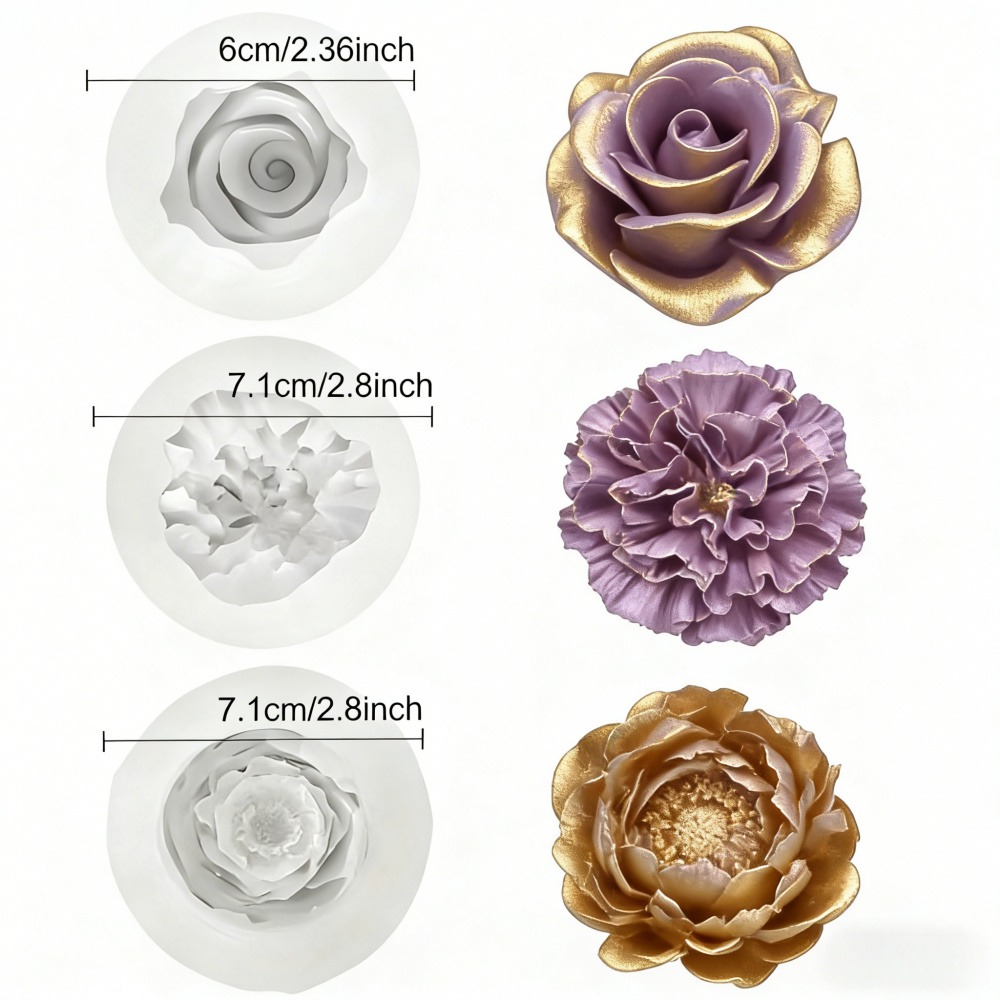 Conjunto de 3 Moldes de Silico - Resin Art Wedding Gift avaliação e preço
