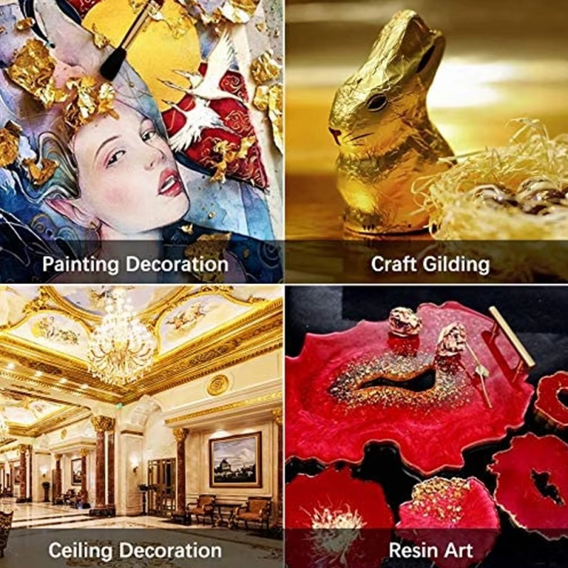 100 Folhas de Imitação de Ouro - Resin Art Wedding Gift avaliação e preço